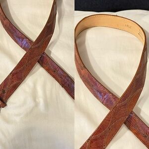 Genuine Lisard belt made by Justin